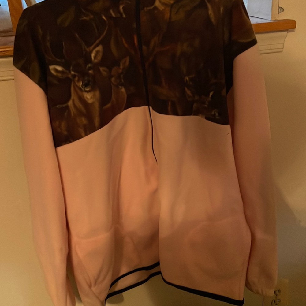 Camo zip up sweater